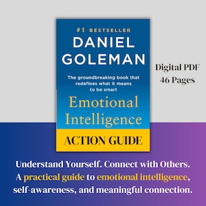 Emotional Intelligence Action Guide | EQ Workbook for Self-Awareness, Regulation, Motivation, Empathy & Social Skills | Personal Growth PDF