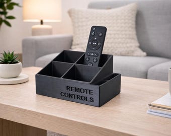 SQUEARE Remote Control Organizer – 6-Slot Stand | Modern 3D-Printed Holder