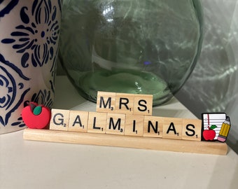 Scrabble Tile Teacher Name Plate