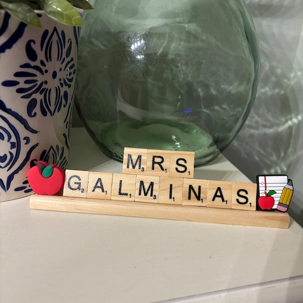 Scrabble Tile Teacher Name Plate