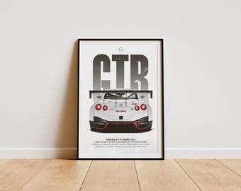 Nissan GTR GT3 Nismo Poster | Modern Supercar Art (Digital Download)