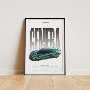Koenigsegg Gemera Poster | Supercar Wall Art | Luxury Print | Modern Koenigsegg Decor | Gift for Car Fans | Custom Hypercar Design
