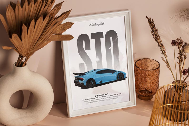 Lamborghini Huracan STO Poster: Supercar Art (digital Download) - Etsy