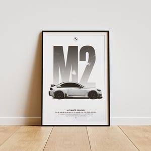BMW M2 G87 Poster: Black Sports Car Art (Digital Download)