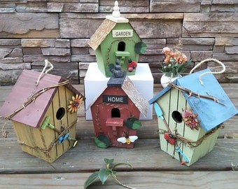 Handgemachte Vogelhaus hölzerne Vögel nisten Vogelhäuschen einzigartiges Design Garten-Yard-Hängen