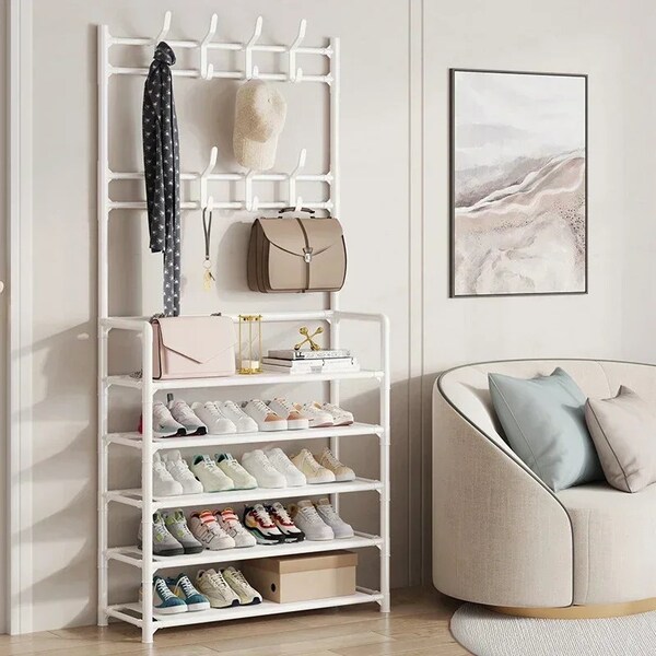 Multi Layer Shoe Rack Clothes Hanger Coat Rack Shelf