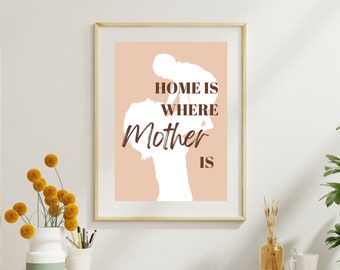 Kind Erinnerung Wandkunst|Mutter Zitat|Inspiration für Zuhause|Mutterschaft Druck|Frau Malerei|Minimalistisch|Druckbares digitales Geschenk