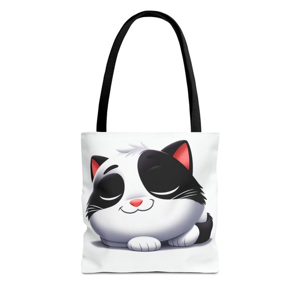 Stylish Eco Friendly Tote Bag, Spacious, Durable, Ideal for Shopping, Travel Fashionable, Functional, Shop Now, love, cat, kitten