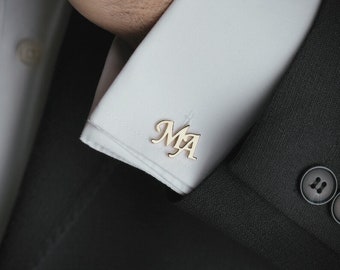 Groomsmen gift - Initials Cufflinks - Personalized Name Cufflinks - Customized Cufflinks - Groom Wedding Cufflinks - 2-3 Initial Letters