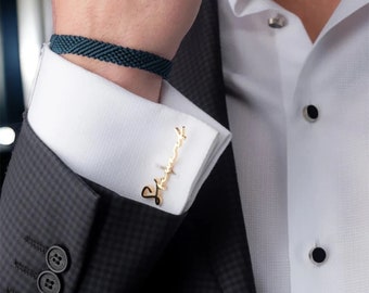 Custom Engraved Cufflinks - Personalized Wedding Accessories - Groom & Groomsmen Gift Set - Unique Handcrafted Keepsakes
