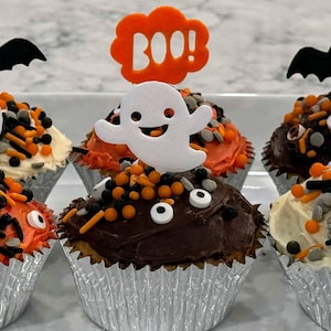 Halloween Cupcake Toppers (Set of 6)