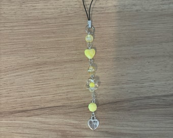 Yellow ‘love my dog’ Phone Charm