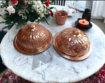 chicken tagine - tagine pot - moroccan tagine .copper food tray - copper serving platters - morocco tajin