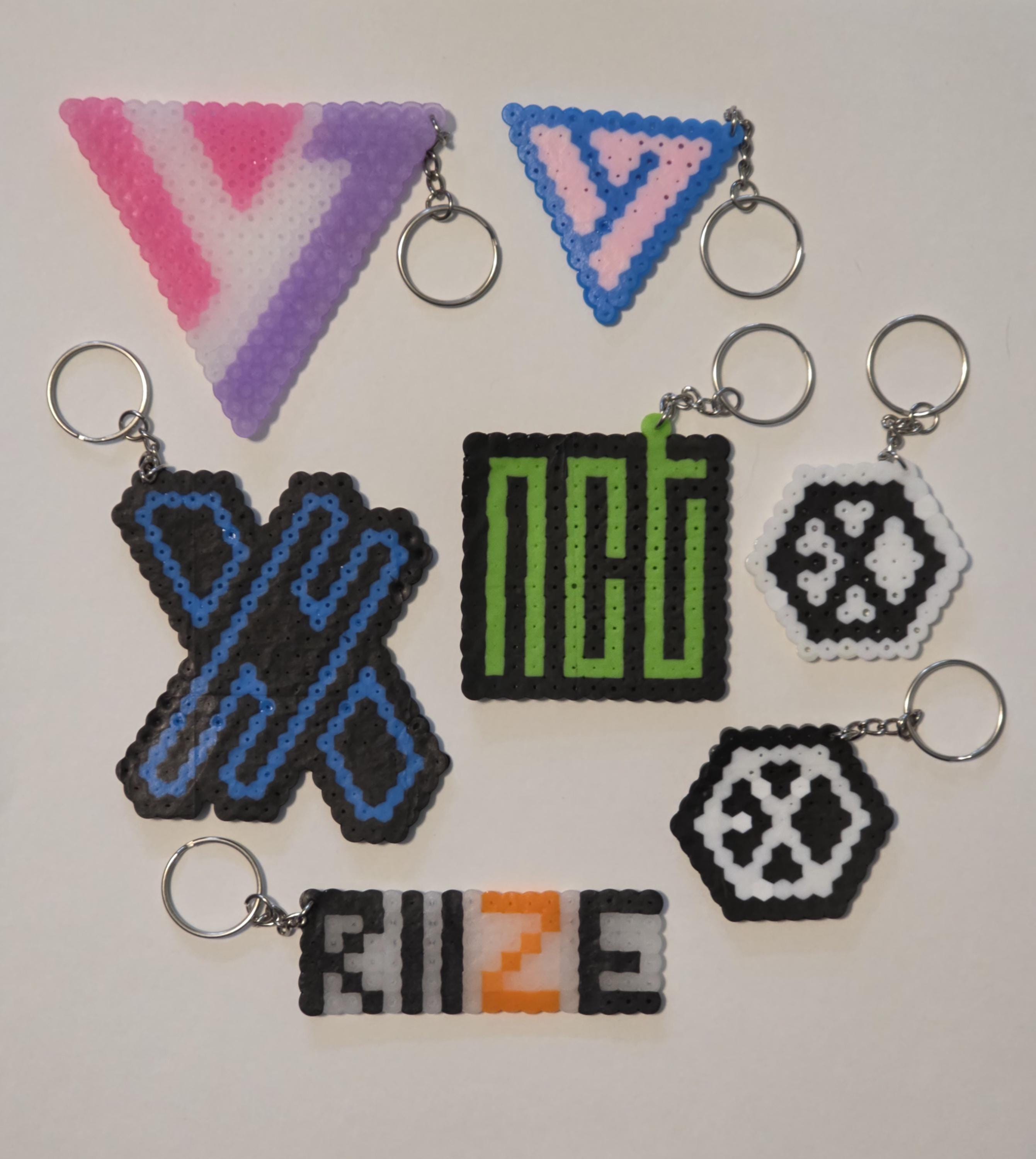 Kpop Boy Group Perler Bead Keychain