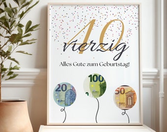 Birthday cash gift 40th birthday cash gift 40th birthday cash gift Round birthday picture gift 1984 Download 40 50 60