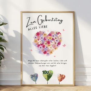 Geldgeschenk Geburtstag | Geburtstagsposter | Geschenk zum Geburtstag | Geburtstagsgeschenk Geld | Digitaler Download Last-Minute Geschenke