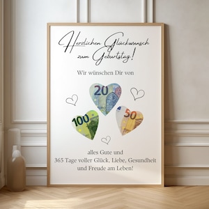 Geldgeschenk Geburtstag Herzlichen Glückwunsch Geld Geschenke Bild Geburtstag Wünsche Karte Freundin Geschenk Familie Poster zum Geburtstag