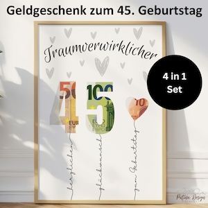 Geldgeschenk 45 Geburtstag Geburtstagsgeschenk Geschenkidee Happy Birthday 45. Geburtstag Geschenk zum 45. Geburtstag 1979 Bild Download PDF