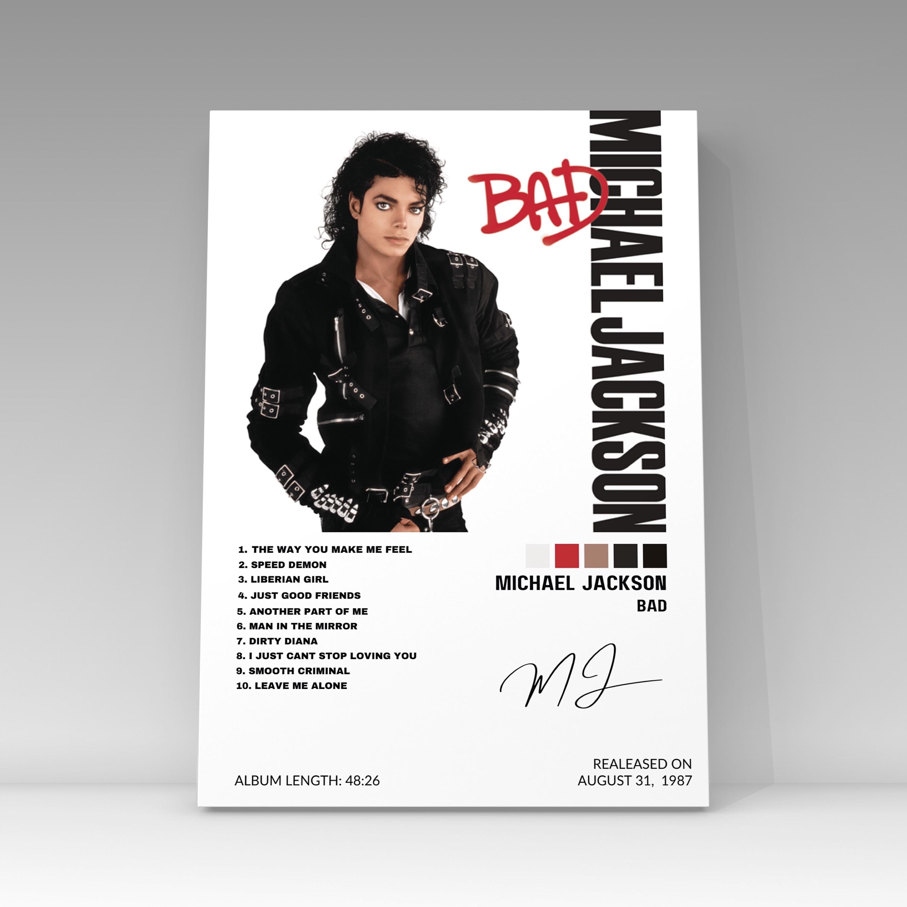 Michael Jackson - Bad Album | Album Cover Poster | Music Gift