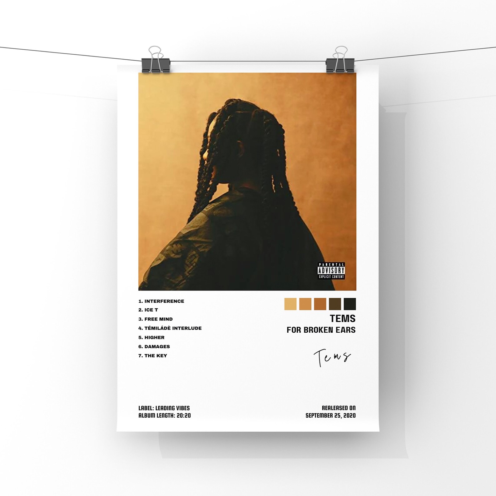 Tems - for Broken Ears Album Cover Art Print (digital Download) - Etsy