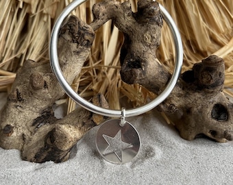 Ster bedel armband - Charm armband - 10 micron verzilverd