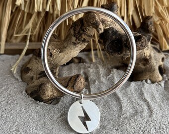 Bliksem bedel armband - Charm armband - 10 micron verzilverd