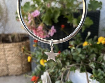 Ster bedel armband - Charm armband - 10 micron verzilverd