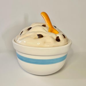 Vintage Treasure Craft Cookie Bowl Sculpted Ceramic Cookie Jar- New in Original Box- Pflatzgraff Company- Collector Gift