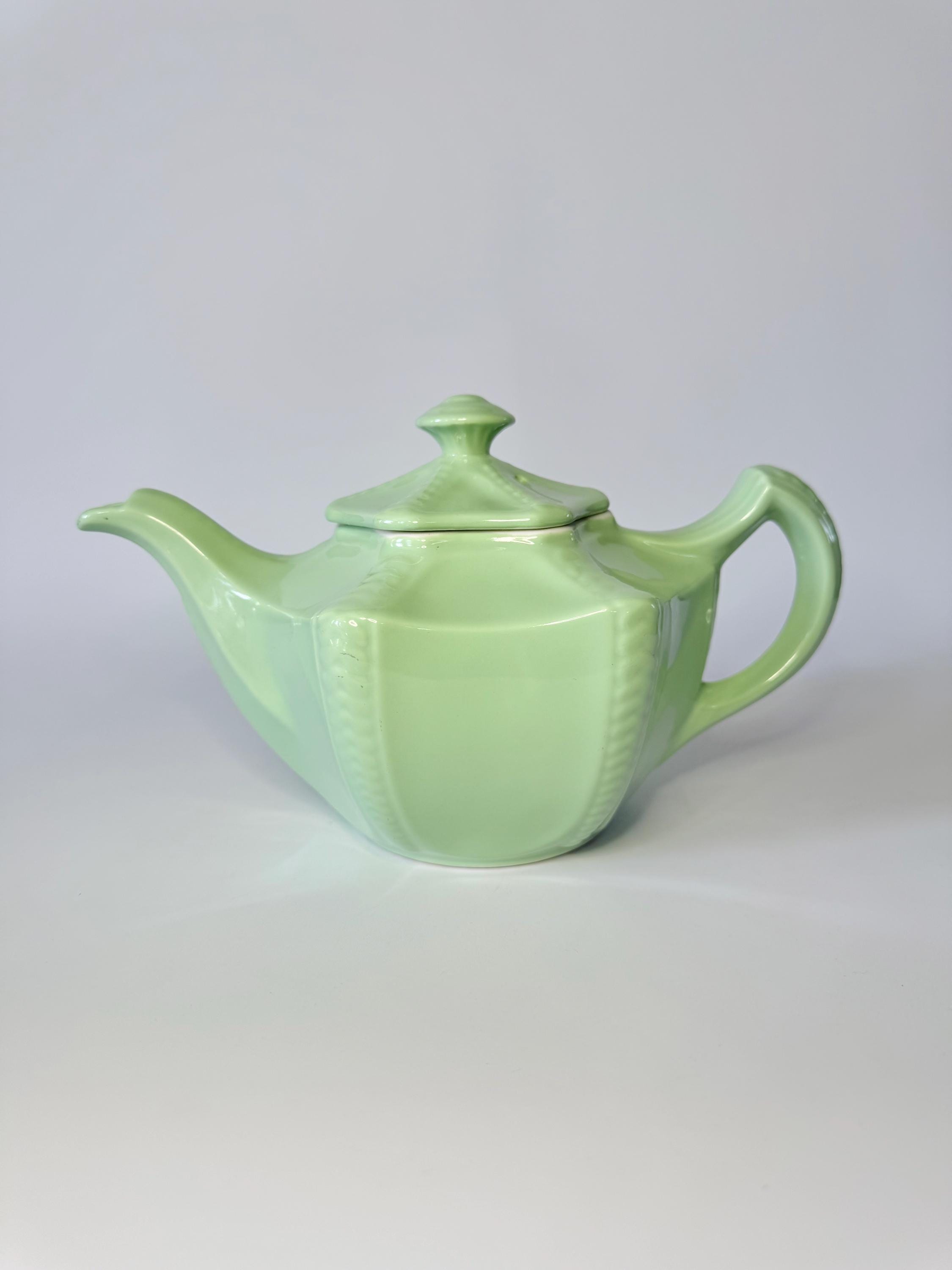 Vintage Hall China Company Celadon Green Connie Teapot- 1940s