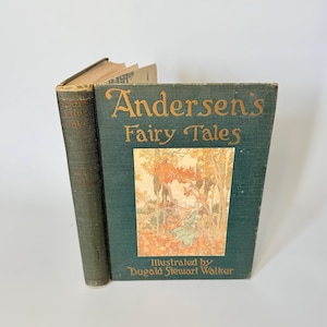 Édition 1914 des contes de fées d&#39;Andersen par Hans Christian Andersen - illustré par Dugald Stewart Walker - Doubleday - cadeau de collection