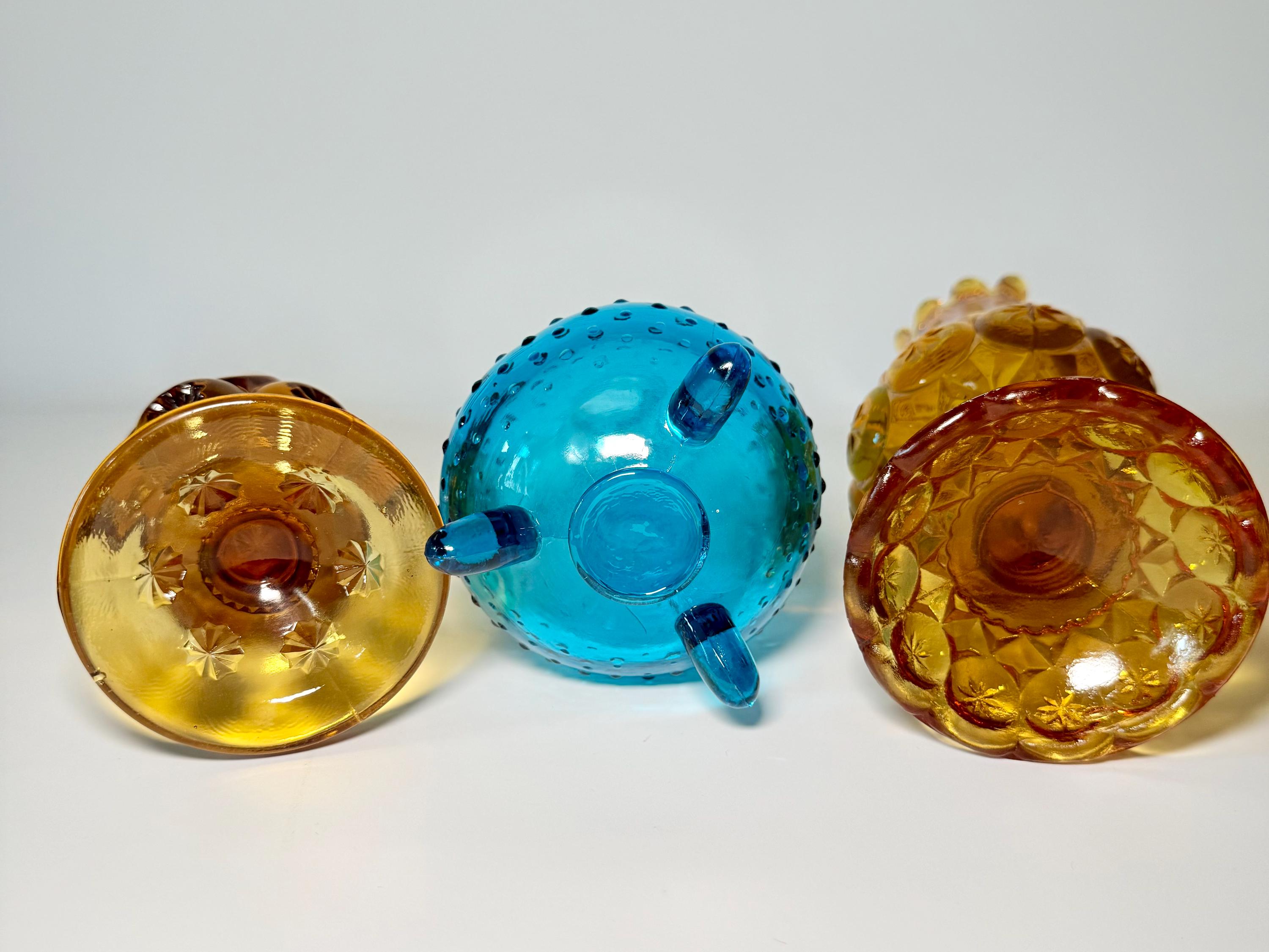 アンティーク L.E. Smith Moon SOMABITO 工房KOHAKU Vintage 1960s LE Smith or Kanawha Amber Moon & Stars or LE Smith