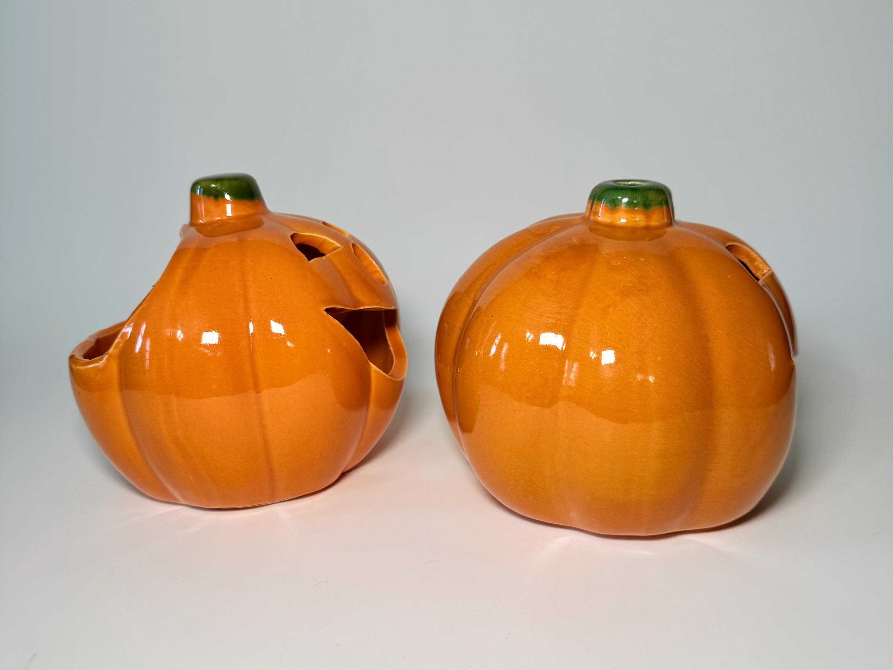 Vintage Mccoy Happy Jack-o-lantern Ceramic Pumpkin Luminary- Sold