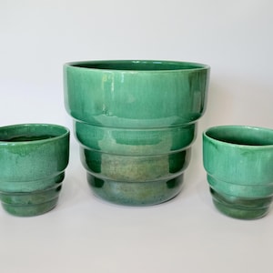 Vintage Haeger Potteries Ombre Green Tiered Beehive Style Planter Pots #3789- Choice Size 4" or 8"- Mid Century Indoor Plant Home Decor