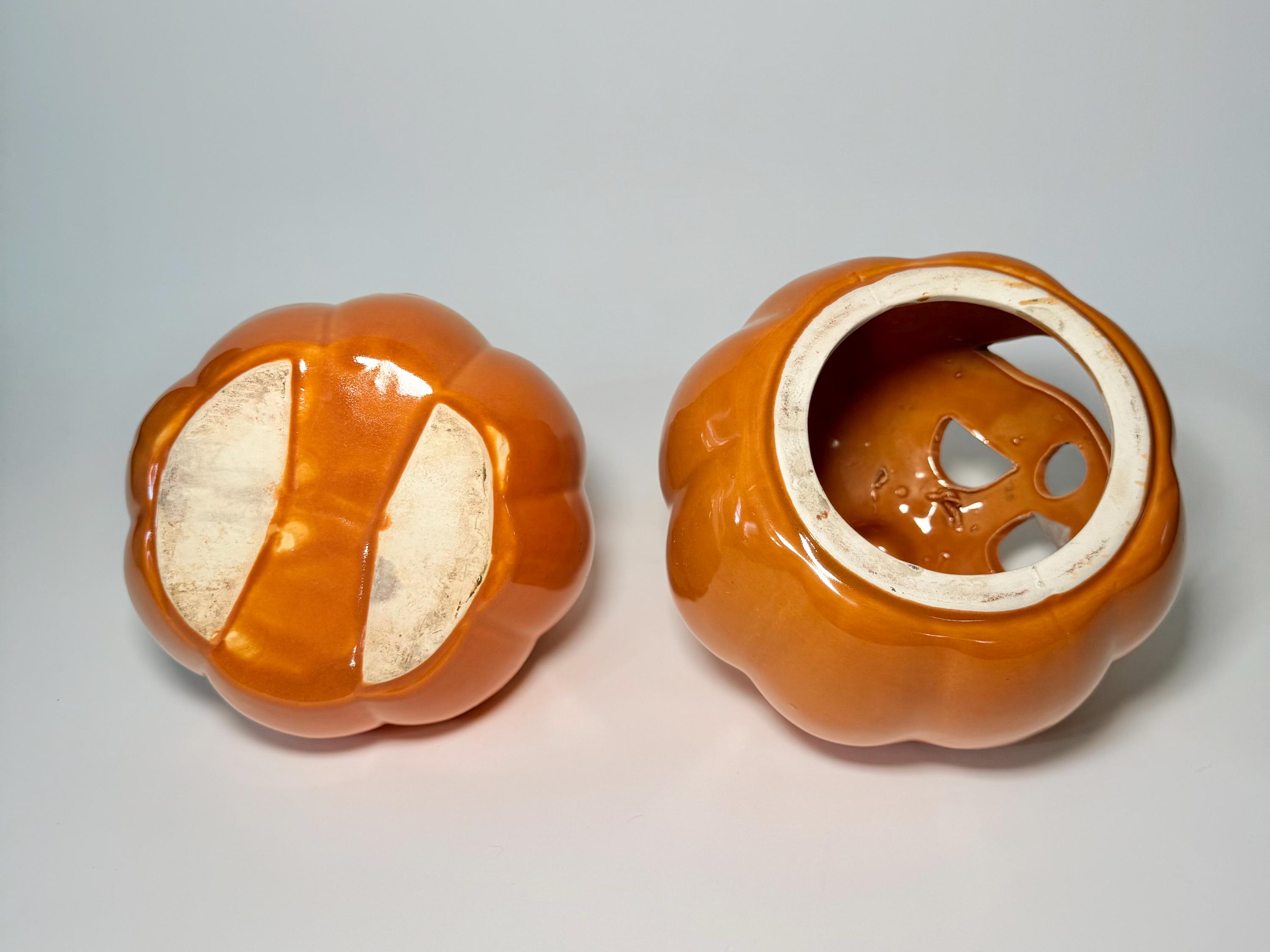 Vintage Mccoy Happy Jack-o-lantern Ceramic Pumpkin Luminary- Sold