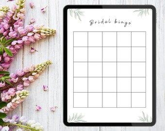 Modern Leaves Bridal Shower Game Bingo, Chic and Stylish Guest Sign-In, Memorable Bridal Party Accessory, Thoughtful Wedding Gift