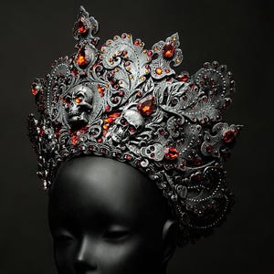 Ethnic Decorative Silver Gothic CROWN KOKOSHNIK Handmade
