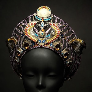 Ethnic Decorative GOLD Egyptian CROWN KOKOSHNIK Handmade
