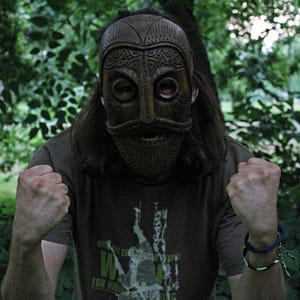 Viking Celtic Mask / Carved Wooden Mask - Etsy