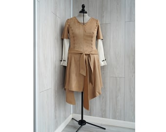Leia Organa Endor beige cosplay dress - Ewok village gown