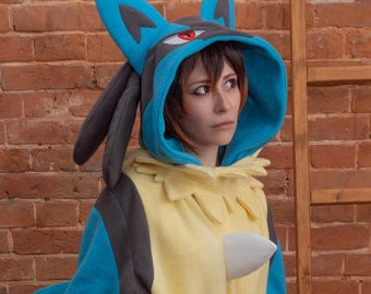 Custom Blue Jackal kigurumi (adult onesie, pajama)