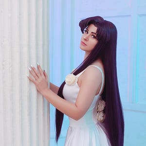 Rei Hino anime styled purple wig ready to ship