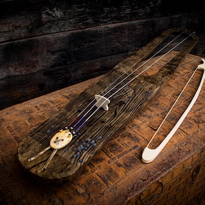 Tagelharpa Alt “Pentagram” in black \ Jouhikko \ Bass talharpa | Bowed lyre \ Medieval instrument