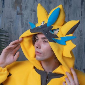 Custom Yellow electric serval kigurumi (adult onesie, pajama)