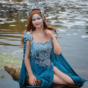 costume The RIVER FAIRY (dress+ crown+)