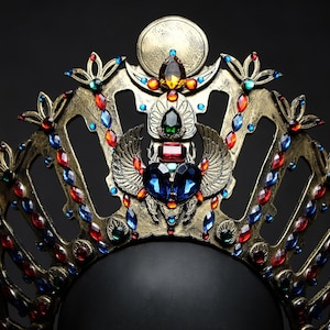 Ethnic Decorative GOLD Egyptian CROWN KOKOSHNIK Handmade