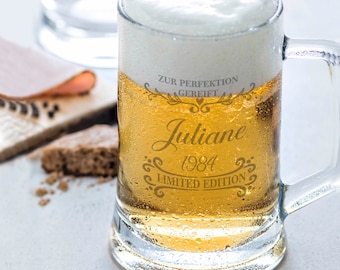 Boccale di birra personalizzato con incisione personalizzata: regalo per uomo, compleanno, regalo per la festa del papà, tazza personalizzata, regalo per uomo