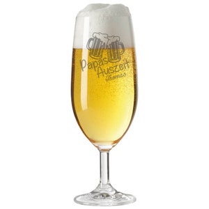 Gepersonaliseerd bierglas met gravering - Papa&#39;s time-out - cadeau voor mannen - Vaderdagcadeau - hoogwaardige biertulp - verjaardagscadeau