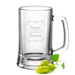 Personalisierter Bierkrug mit Gravur Biergenießer Geschenke für Männer 0,5 L und 0,3 L Vatertagsgeschenk Geburtstagsgeschenk Bild 4