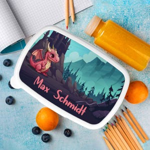 Lunchbox Draak - Gepersonaliseerde lunchbox - voor kinderen - met naam - cadeau voor schoolinschrijving - verjaardag - communie - doopcadeau