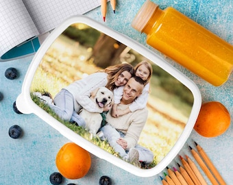 Lonchera personalizada con foto - Personalizada con nombre y foto - Lonchera para niños - Regalo para cumpleaños, escolarización, comunión